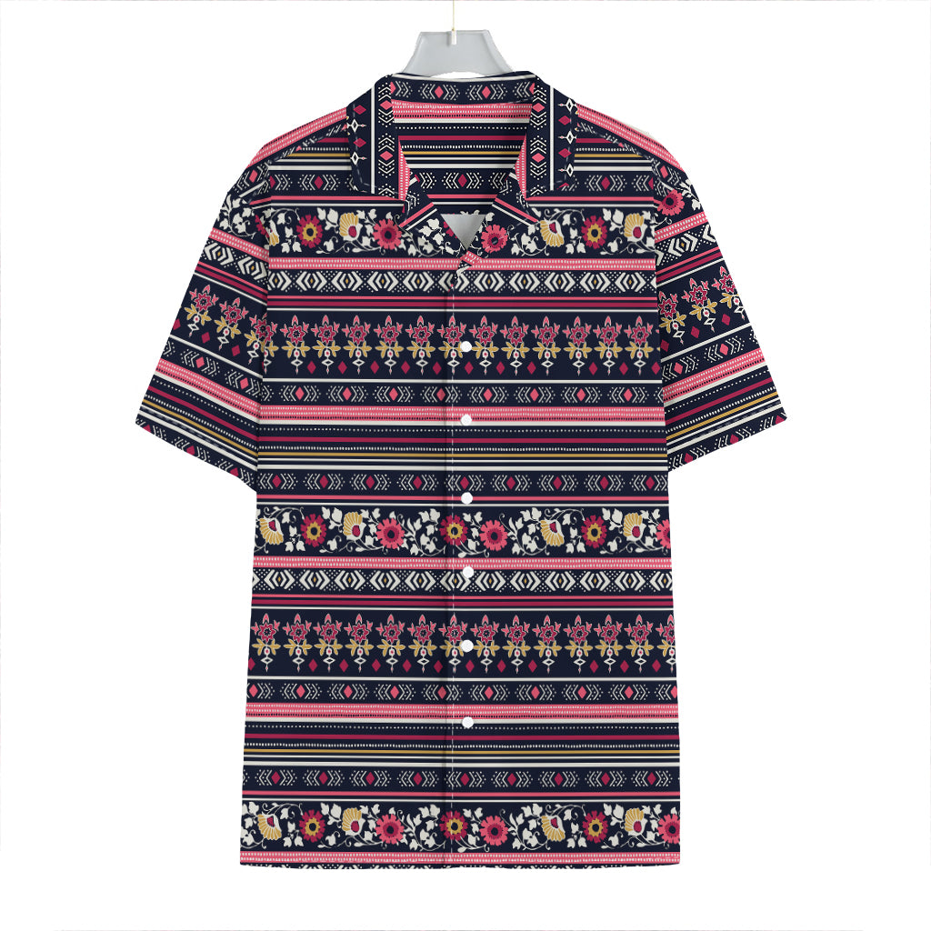 Floral Ethnic Pattern Print Hawaiian Shirt