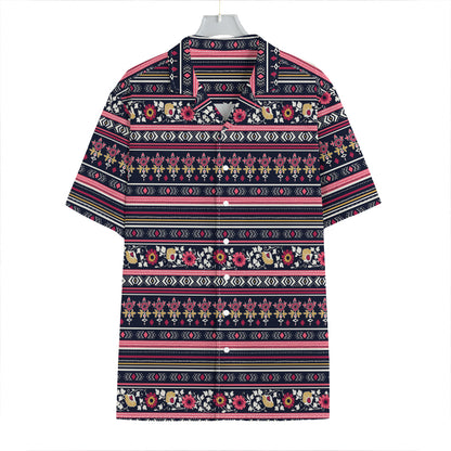 Floral Ethnic Pattern Print Hawaiian Shirt