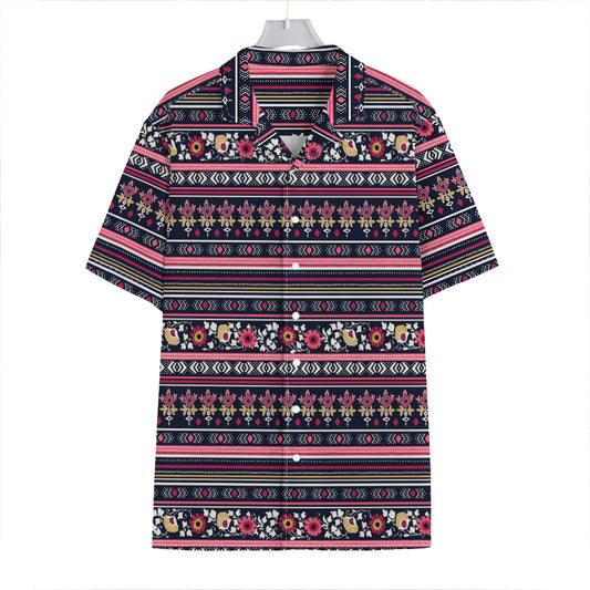 Floral Ethnic Pattern Print Hawaiian Shirt