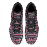 Floral Ethnic Pattern Print High Top Leather Sneakers