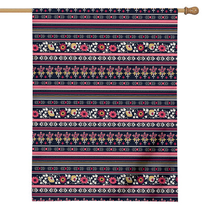 Floral Ethnic Pattern Print House Flag