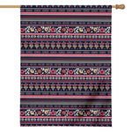 Floral Ethnic Pattern Print House Flag