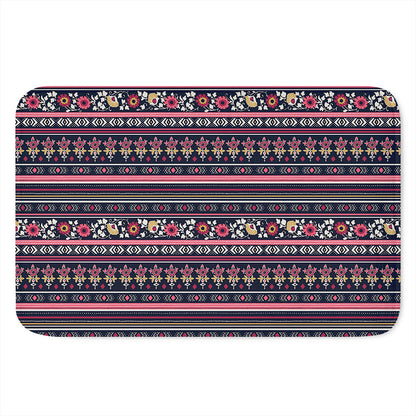 Floral Ethnic Pattern Print Indoor Door Mat