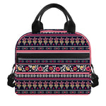 Floral Ethnic Pattern Print Insulated Lunch Bag