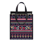 Floral Ethnic Pattern Print Insulated Lunch Tote