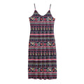 Floral Ethnic Pattern Print Jersey Midi Cami Dress