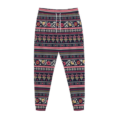 Floral Ethnic Pattern Print Jogger Pants