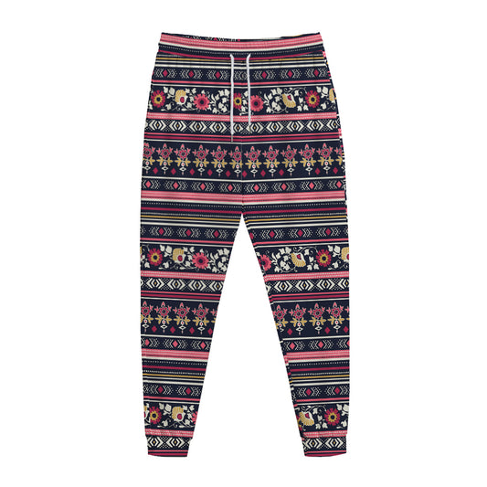 Floral Ethnic Pattern Print Jogger Pants
