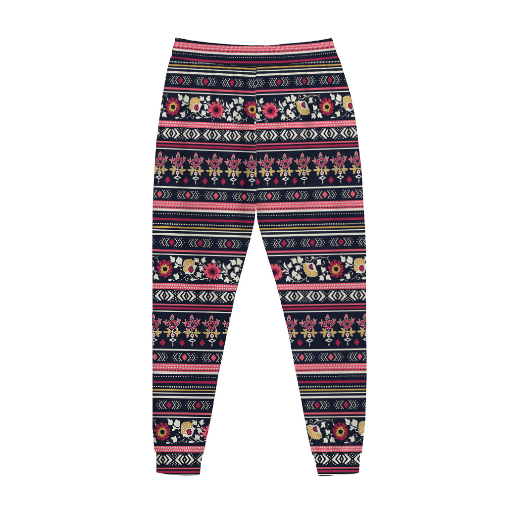 Floral Ethnic Pattern Print Jogger Pants
