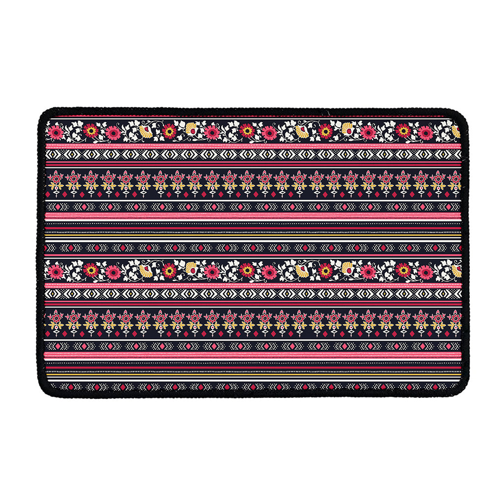 Floral Ethnic Pattern Print Kitchen Mat