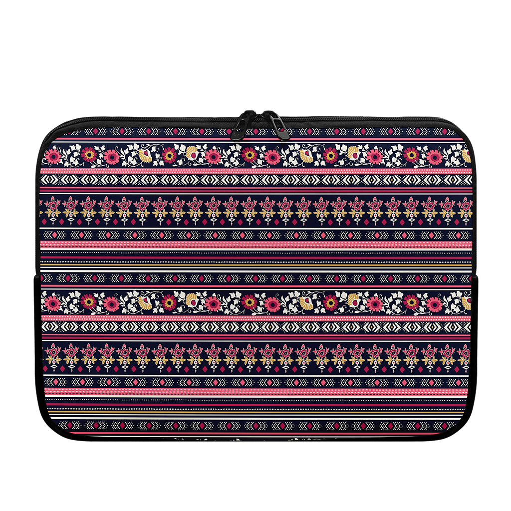 Floral Ethnic Pattern Print Laptop Sleeve