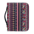 Floral Ethnic Pattern Print Leather Bible Cover
