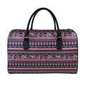 Floral Ethnic Pattern Print Leather Duffel Bag