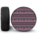 Floral Ethnic Pattern Print Leather Spare Tire Cover
