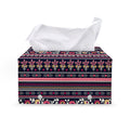 Floral Ethnic Pattern Print Leather Tissue Box Cover