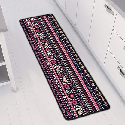 Floral Ethnic Pattern Print Long Kitchen Mat