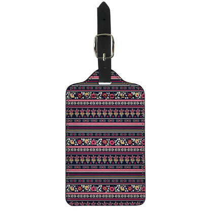 Floral Ethnic Pattern Print Luggage Tag