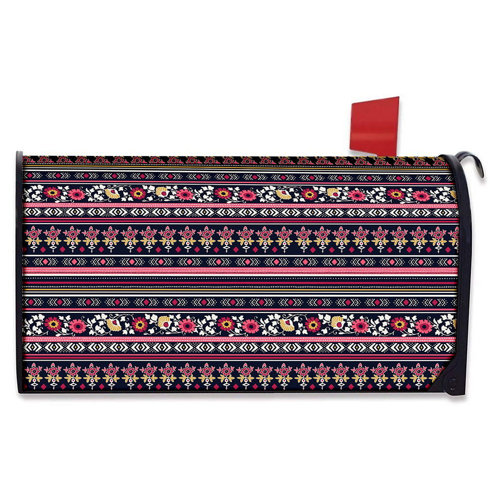Floral Ethnic Pattern Print Mailbox Cover