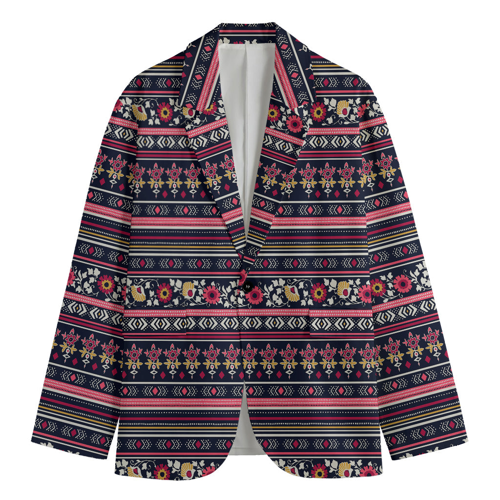Floral Ethnic Pattern Print Men's Blazer