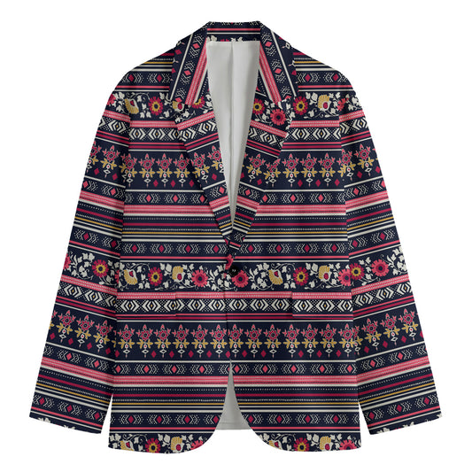 Floral Ethnic Pattern Print Men's Blazer