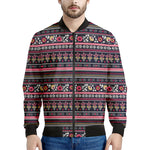 Floral Ethnic Pattern Print Men's Bomber Jacket