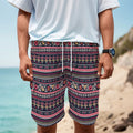 Floral Ethnic Pattern Print Men's Cargo Shorts