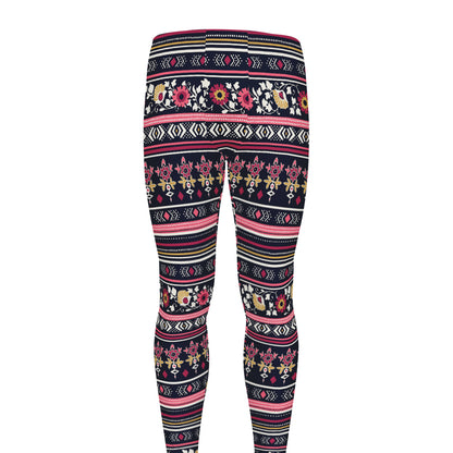 Floral Ethnic Pattern Print Men's leggings