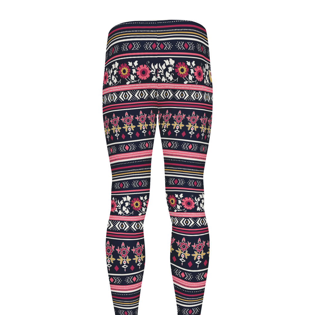 Floral Ethnic Pattern Print Men's leggings