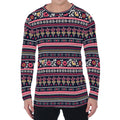 Floral Ethnic Pattern Print Men's Long Sleeve T-Shirt
