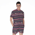 Floral Ethnic Pattern Print Men's Rompers
