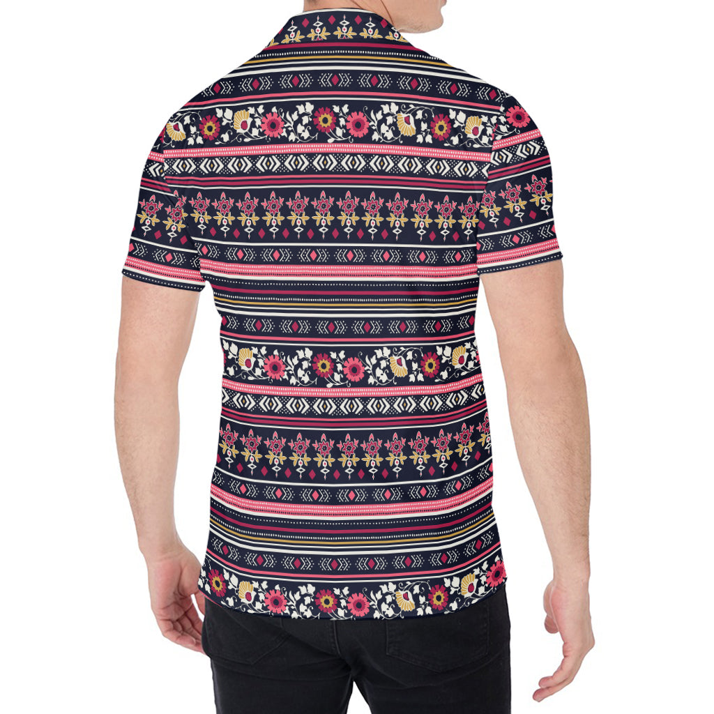 Floral Ethnic Pattern Print Men's Shirt