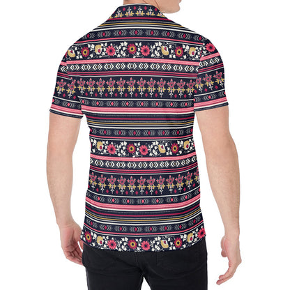 Floral Ethnic Pattern Print Men's Shirt