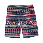 Floral Ethnic Pattern Print Men's Sports Shorts