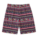 Floral Ethnic Pattern Print Men's Swim Trunks