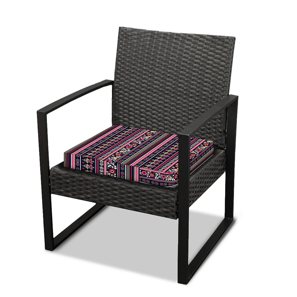 Floral Ethnic Pattern Print Outdoor Seat Cushion Cover