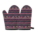 Floral Ethnic Pattern Print Oven Mitts