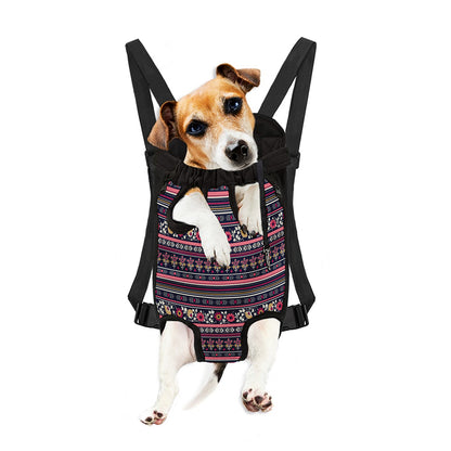 Floral Ethnic Pattern Print Pet Carrier Backpack