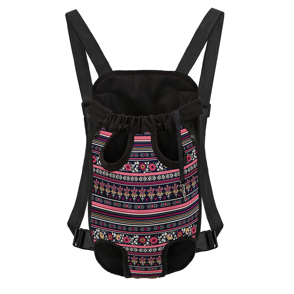Floral Ethnic Pattern Print Pet Carrier Backpack