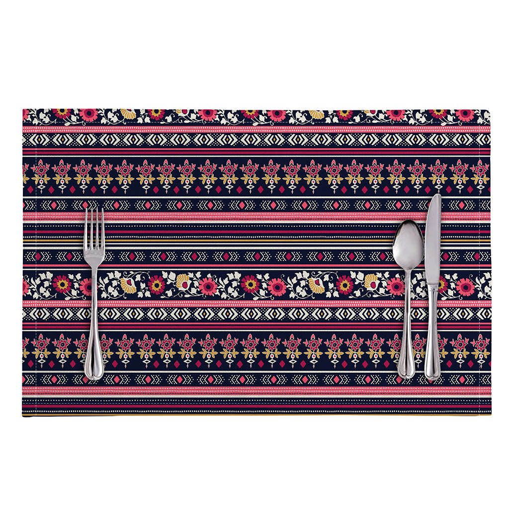 Floral Ethnic Pattern Print Placemat