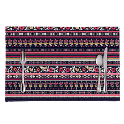 Floral Ethnic Pattern Print Placemat