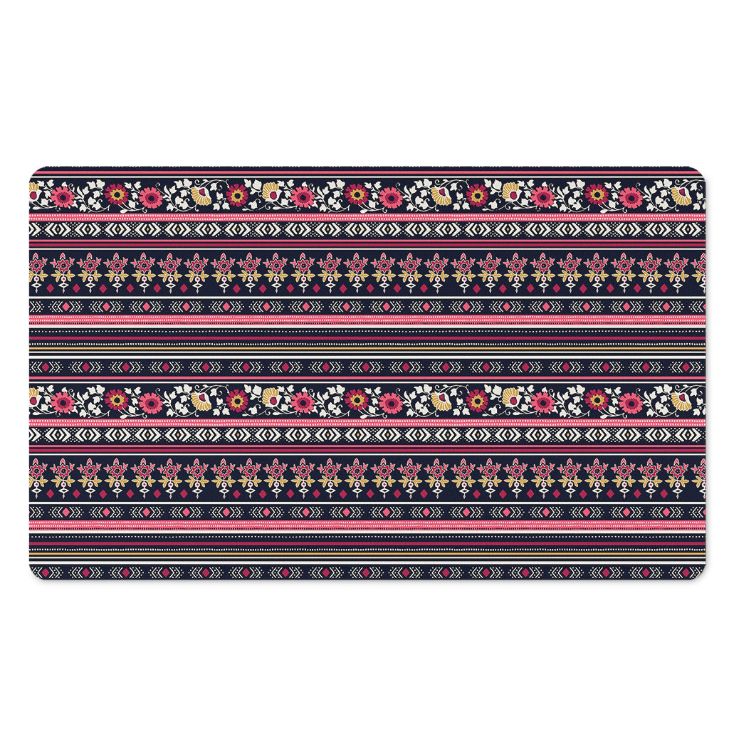 Floral Ethnic Pattern Print Polyester Doormat
