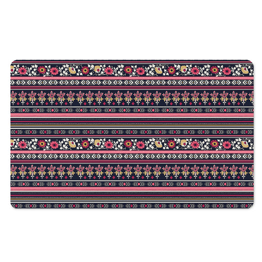 Floral Ethnic Pattern Print Polyester Doormat