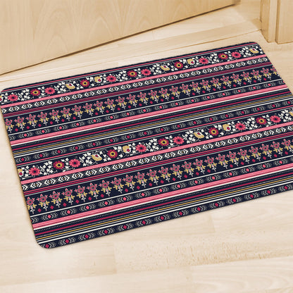 Floral Ethnic Pattern Print Polyester Doormat