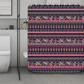 Floral Ethnic Pattern Print Polyester Shower Curtain