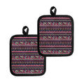Floral Ethnic Pattern Print Pot Holders