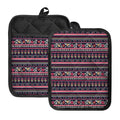 Floral Ethnic Pattern Print Pot Holders With Pocket