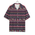Floral Ethnic Pattern Print Rayon Hawaiian Shirt