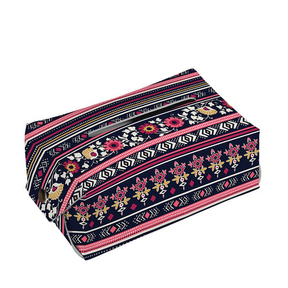 Floral Ethnic Pattern Print Rectangle Tissue Box Cover