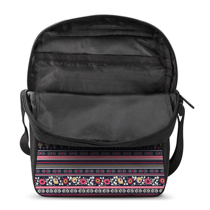 Floral Ethnic Pattern Print Rectangular Crossbody Bag
