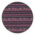 Floral Ethnic Pattern Print Round Floor Mat